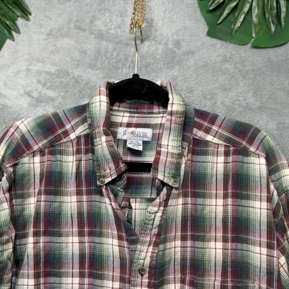 🍑Sunriver Men Shirt Winter Button-Down Pocket Casual Plaid XL - Picture 2 of 12